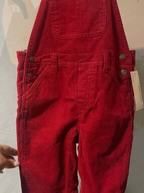 Red Corduroy Overalls Kids size 24months